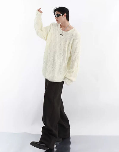 【Culture E】Hoonet ring white sweater  CE0022