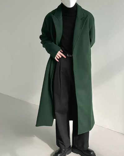 Loosestraight Simple Green Coat  HL2826