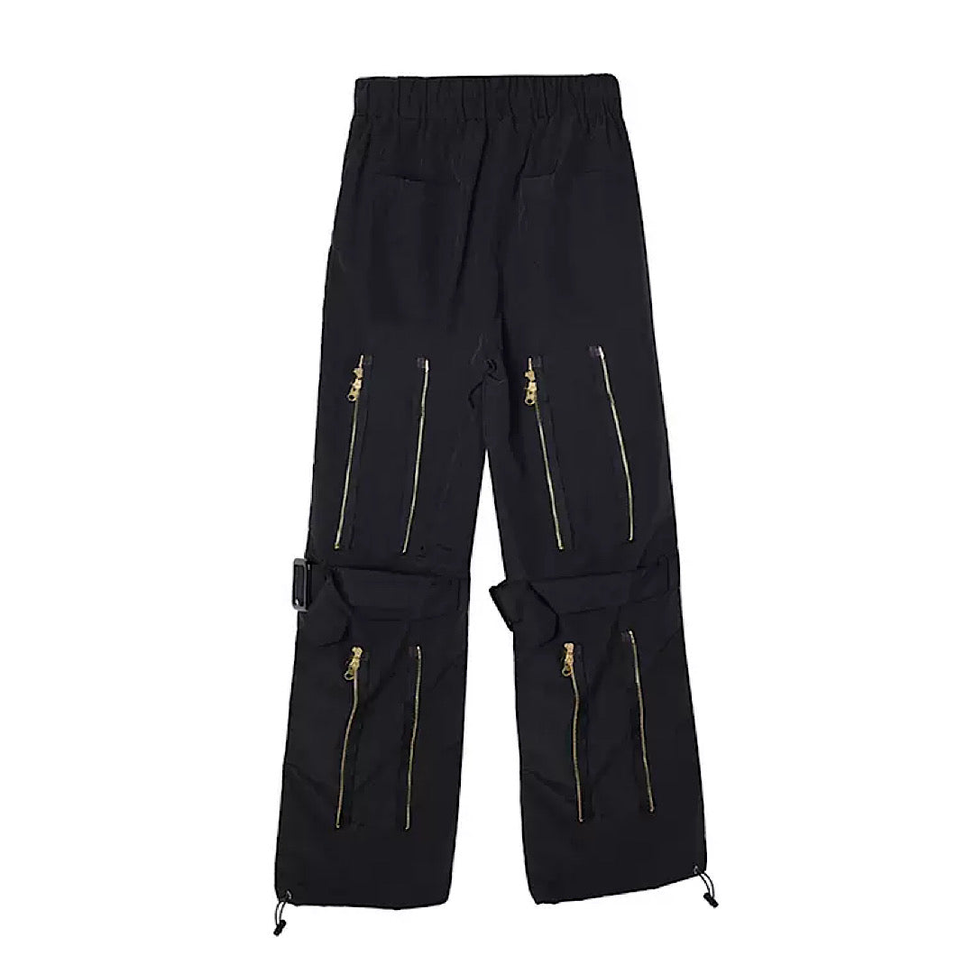 【0-CROWORLD】Back zipper mauve pants  CR0050