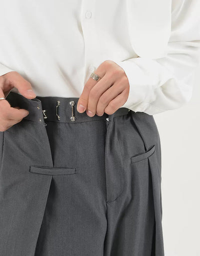 【LUCE GARMENT】Belt adjustment highwaist pants  LG0021