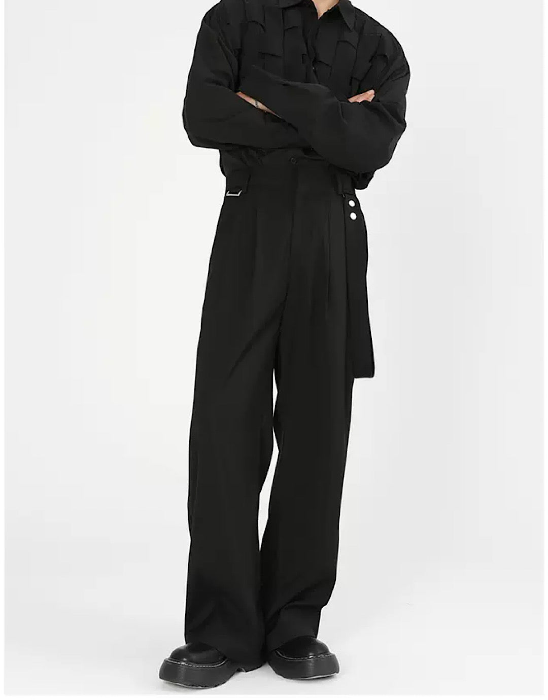【BOB】Belted hanging slacks pants BO0002 HILANDER