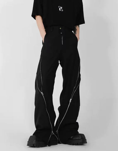 [Culture E] Side doublezipper flared pants CE0015