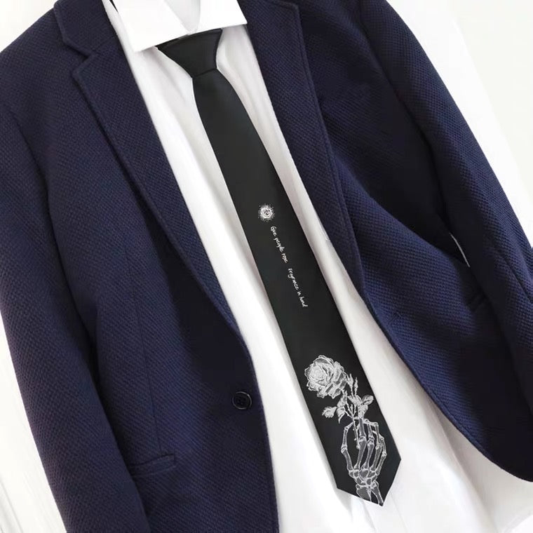 skull-hand design necktie HL1077