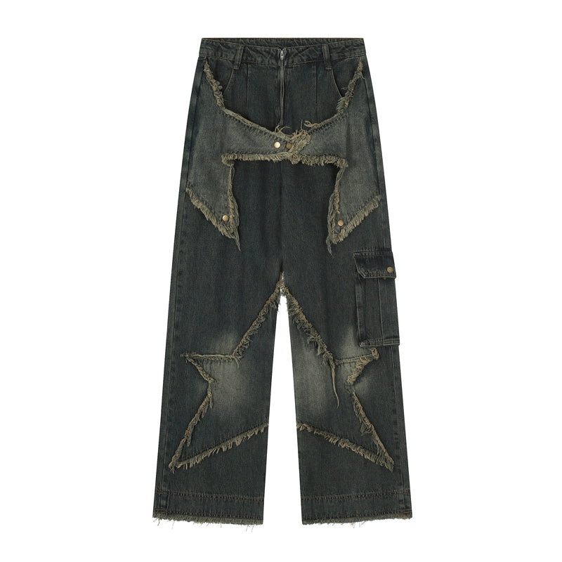 Rayohopp] Stardust vintage distressed design denim RH0046 – HI-LANDER