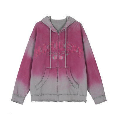 [XPXME]Pink gray gimmick art design hoodie XP0008