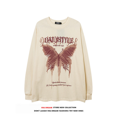 [VEG Dream] Dark subculture color balance up butterfly T-shirt VD0218