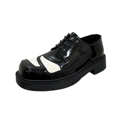 【8/14新作】Cube Monochrome Design Glossy Leather Shoes  HL2945