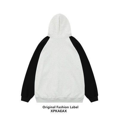 【XPXME】Anime style initial design bicolor specification hoodie  XP0010