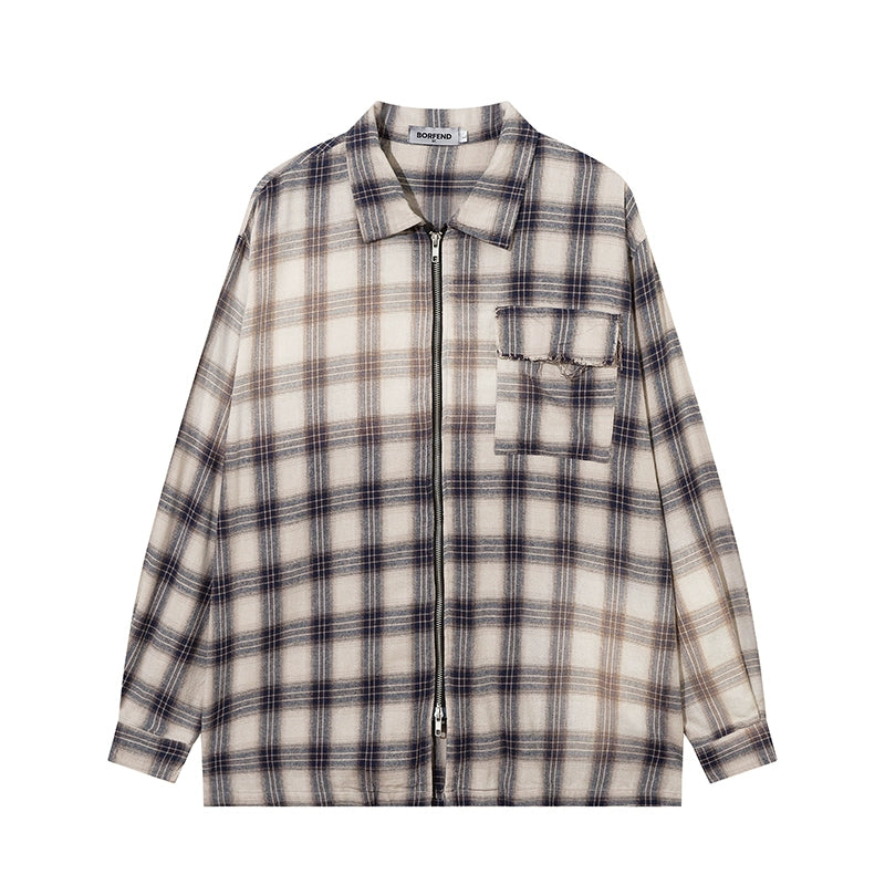 【CEDY】Point wash special design check shirt CD0029