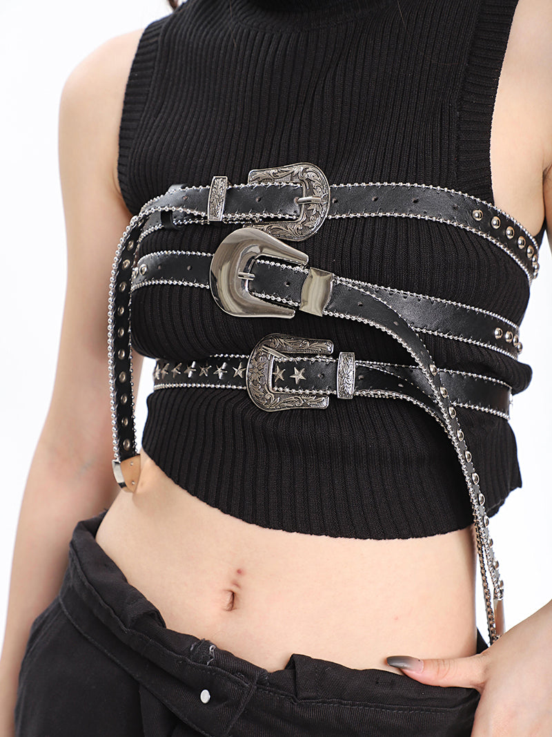 [UNCMHISEX]Awide variety of gimmick design multi-belts UX0007