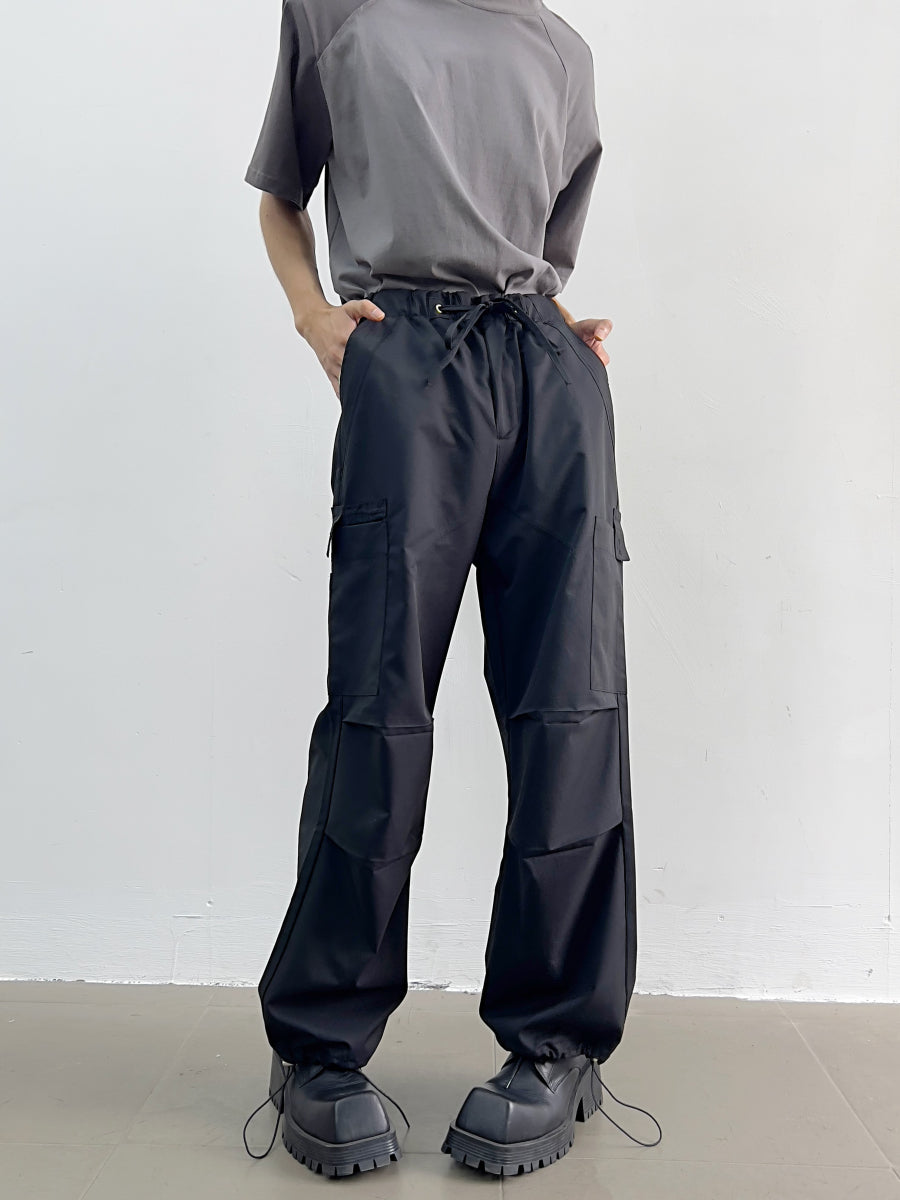 [Yghome] Natural Straight Silhouette Simple Cargo Pants YH0011