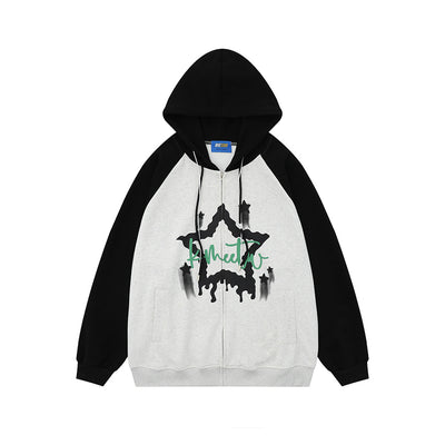 【XPXME】Front star design graphic star hoodie  XP0007