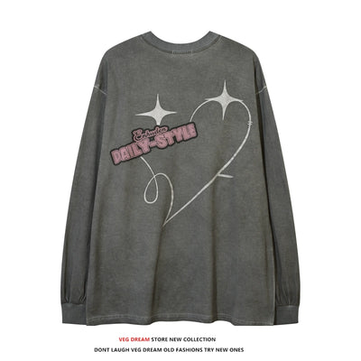 【VEG Dream】Dark wash butterfly design subculture T-shirt  VD0214