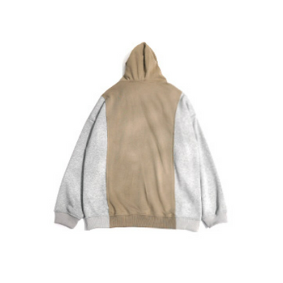 【UUCSCC】Contrast color hooded pullover sweater  US0025