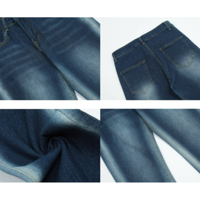 【F383】Gradient washed flared denim pants  FT0030