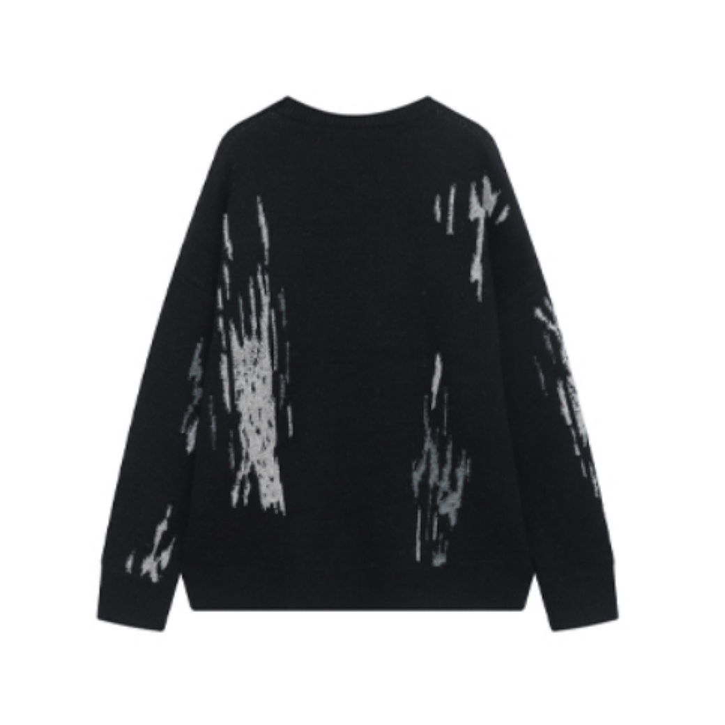 【MR nearly】Painted jacquard pullover knit MR0019