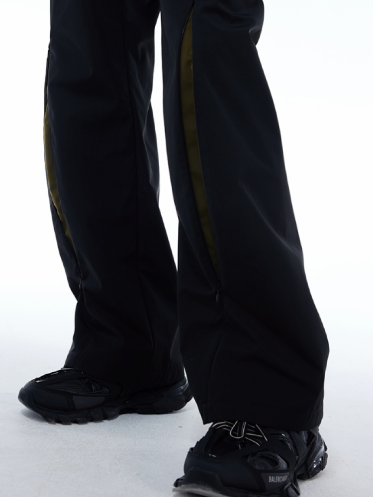 [0-croworld] Multi-zip design wide pants CR0026