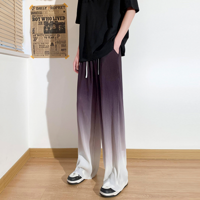 【Mr.city】Gradient design drape straight wide-leg pants MC0009