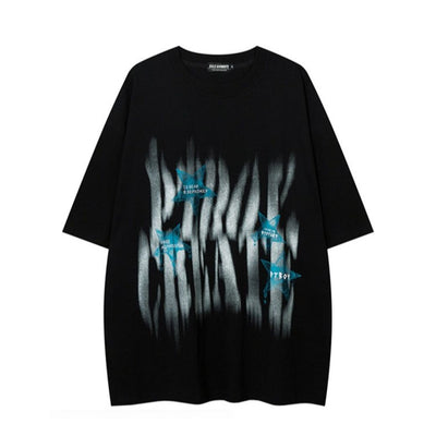 【VEG Dream】Star graffiti half-sleeve T-shirt  VD0148
