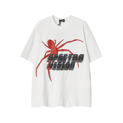【Blacklists】Spider print oversized short-sleeved T-shirt  BL0018
