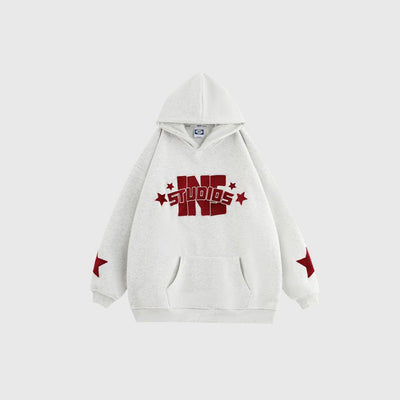 [INS] Star Logo Suede Patch Hoodie IN0007