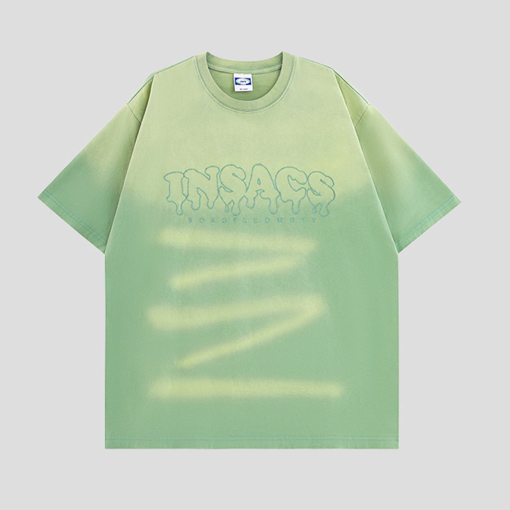INS】Logo Embroidered Graffiti Short Sleeve T-shirt IN0009 – HI-LANDER