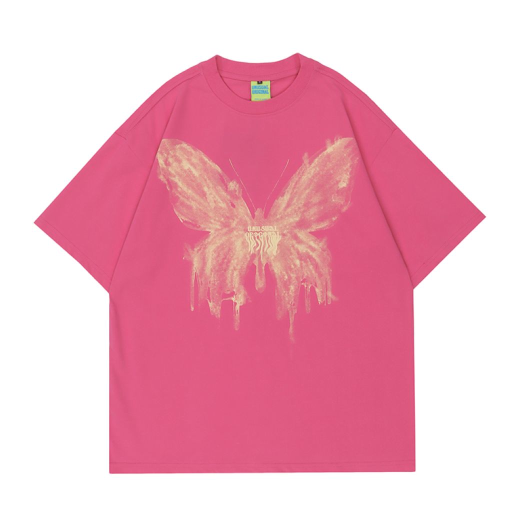 【CEDY】Butterfly print short-sleeved T-shirt  CD0004