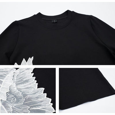 【CHICSKY】Angel wings applique embroidery T-shirt dress CH0003