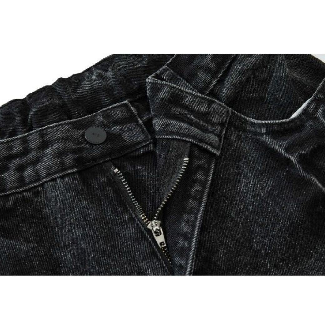 Blacklists】Belt design wide leg loose jeans BL0014 – HI-LANDER