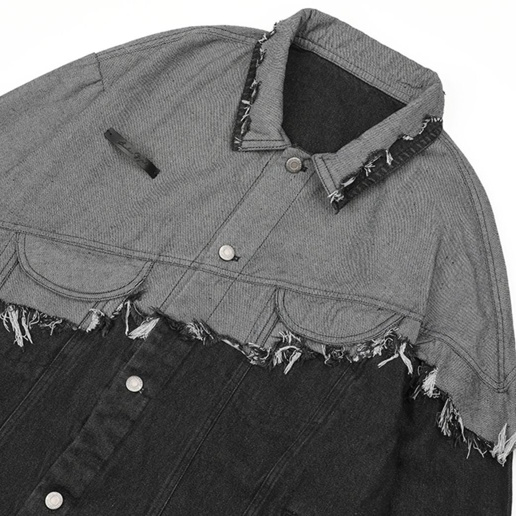 【BOB】Tassel design stitch denim jacket BO0007