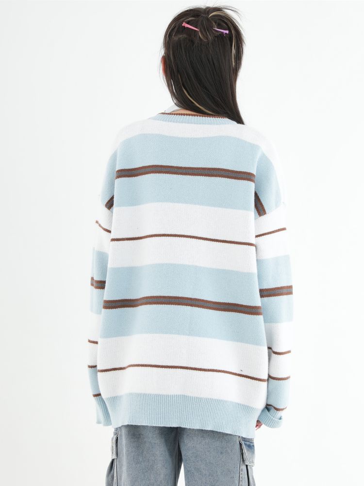 [INS] Contrast color stripe sweater IN0002