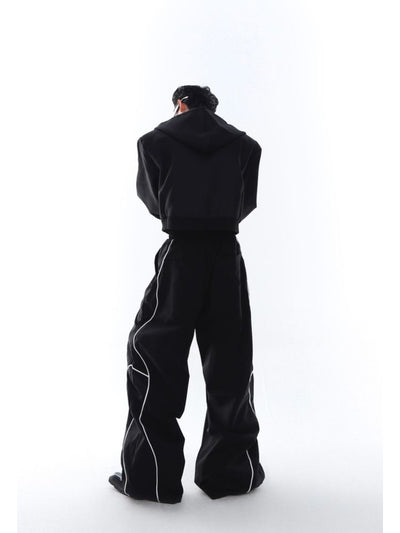 【Culture E】Unique line design wide leg pants  CE0047
