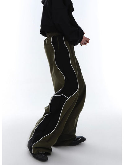 [Culture E] Unique line design wide leg pants CE0047