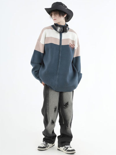 【INS】Color scheme zip jacket  IN0001