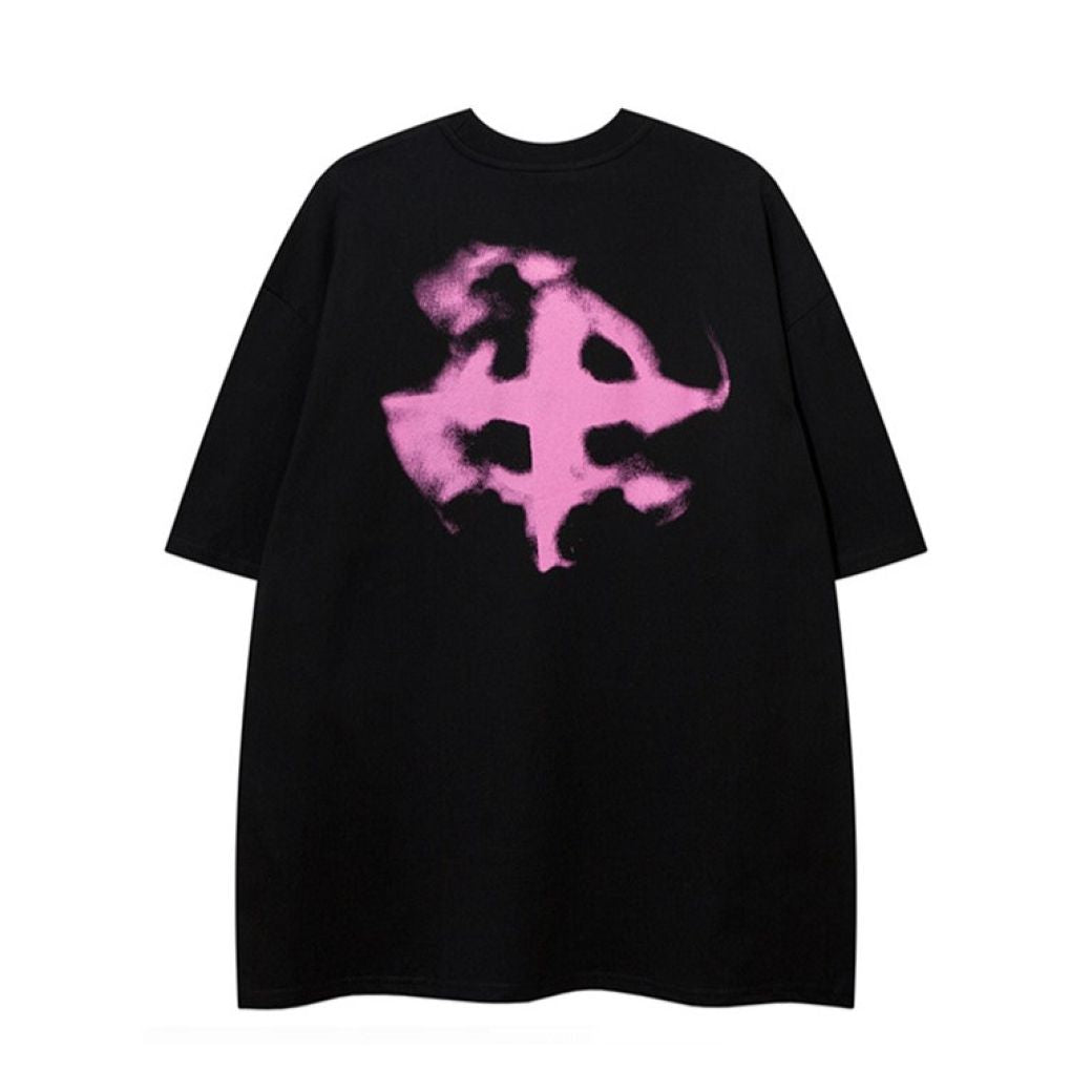 【VEG Dream】Dark graffiti design oversized T-shirt  VD0167