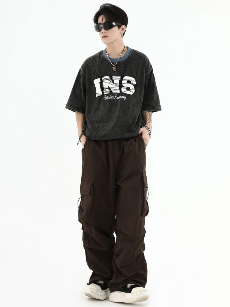 【INS】Side pocket drawstring casual pants  IN0010