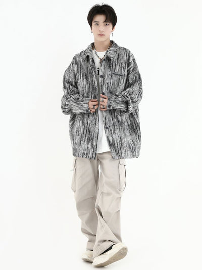 【INS】Gradation textured washed denim jacket IN0008