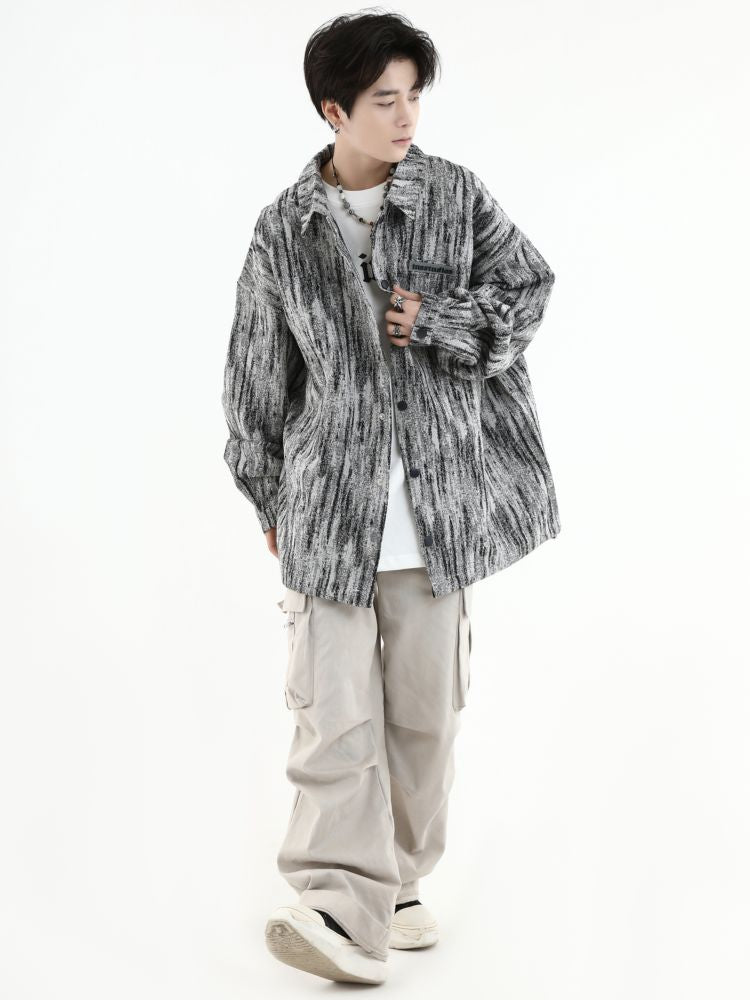 【INS】Gradation textured washed denim jacket IN0008