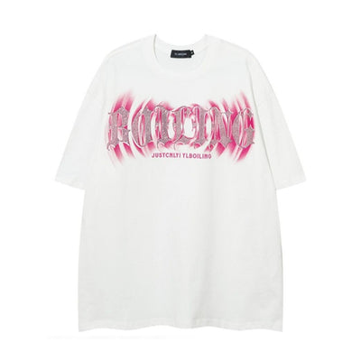 【VEG Dream】Glitter graffiti letter print short-sleeved T-shirt  VD0164