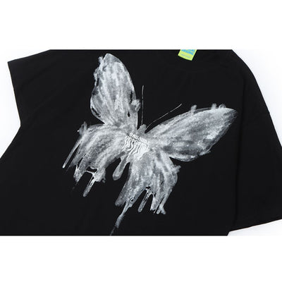 【CEDY】Butterfly print short-sleeved T-shirt CD0004