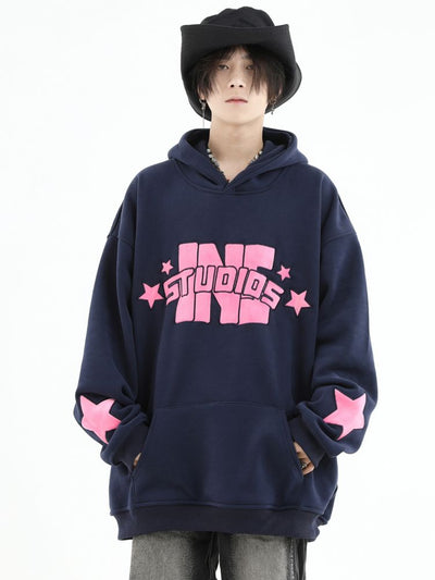 [INS] Star Logo Suede Patch Hoodie IN0007