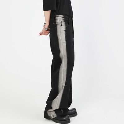 【BOB】Color scheme wide leg jeans  BO0011