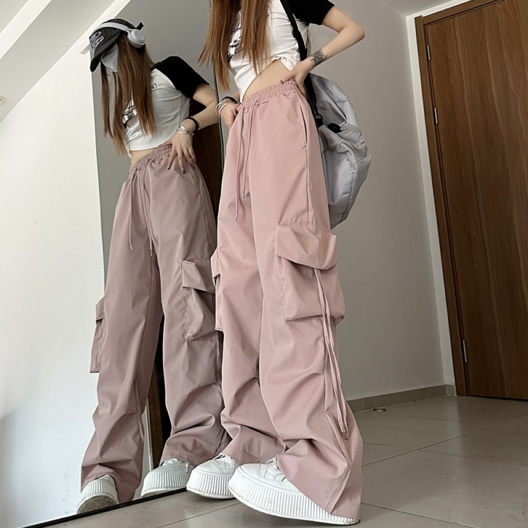 Multi-pocket casual mop pants  HL2874