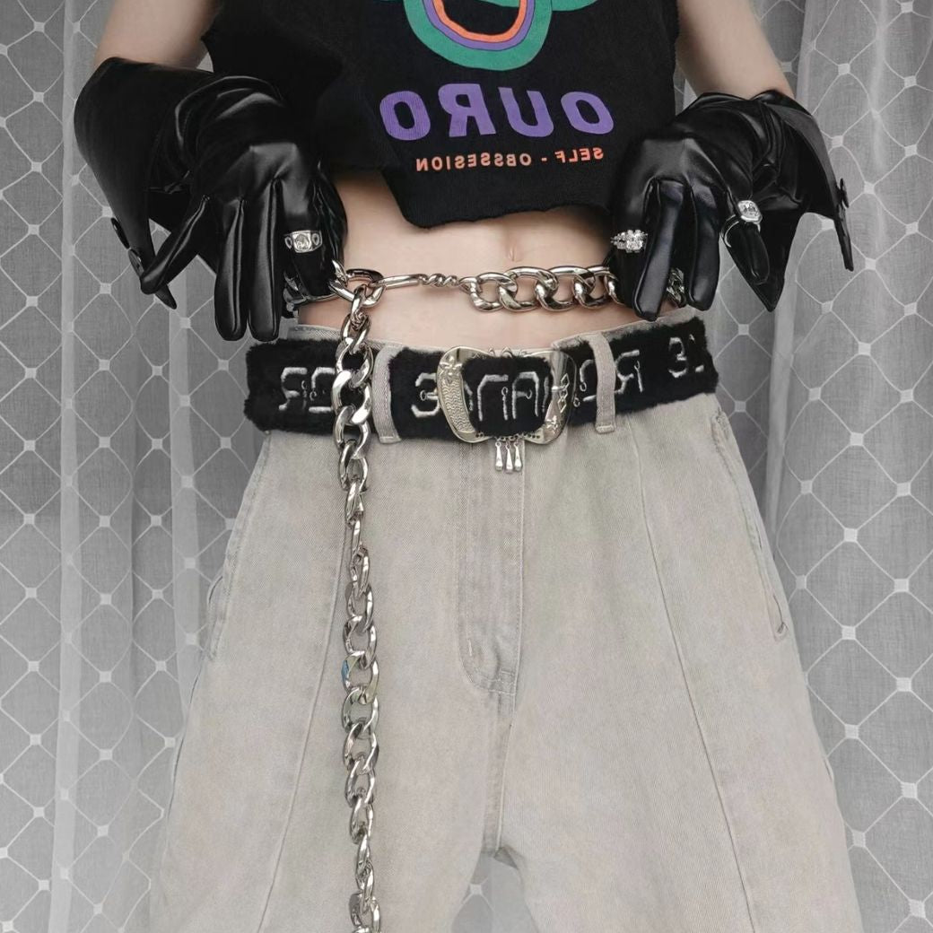 Aesthetic Belt Chains Cheap Punk Moon Metal Belts Women Vintage