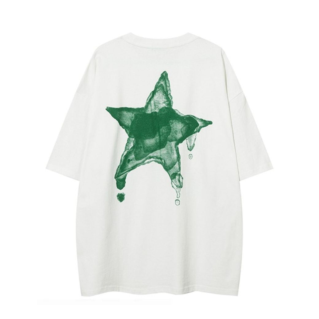 【VEG Dream】Star graffiti half-sleeve T-shirt  VD0148