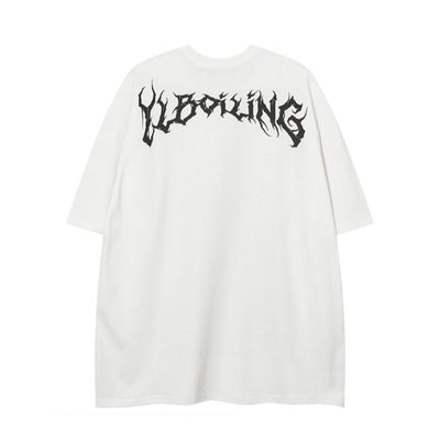 【VEG Dream】Dark graphic letter print short-sleeved T-shirt  VD0154