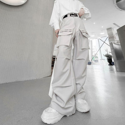 【Mr.city】Pleated design multi pocket loose pants MC0002