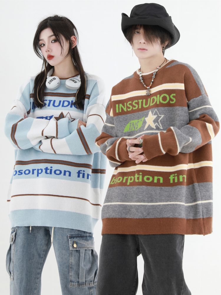 [INS] Contrast color stripe sweater IN0002 – HI-LANDER