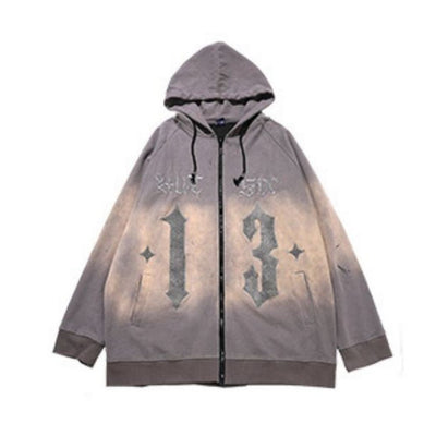 【UUCSCC】Vintage gradation full zip hoodie  US0030