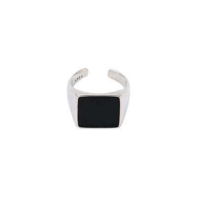 【DARKBOX】Square design sterling silver ring DB0016